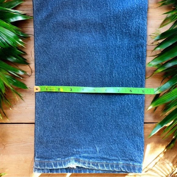 VINTAGE WRANGLER Straight Leg Classic Denim Blue Jeans - 42x34 - Picture 12 of 14